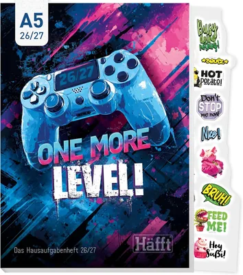 Häfft® Original Heimwerkerheft 2026/2027 A5 'Ein weiterer Level' | Das ultimative Schulkalender - Schülerplaner, Schulplaner Best Deal