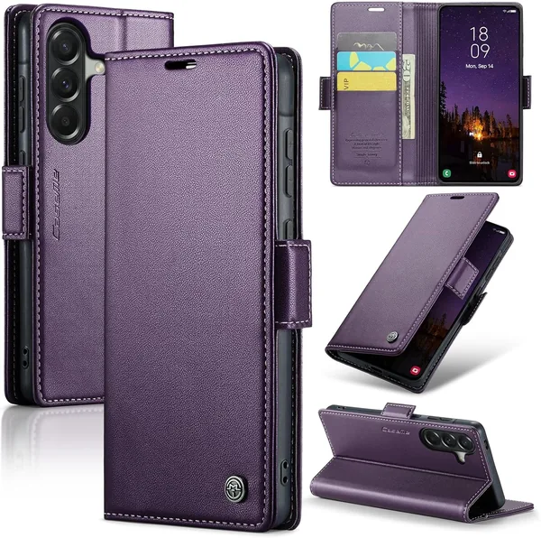 Idhiem for Samsung Galaxy A57 5G Flip Case, PU Leather Wallet Cover with RFID Blocking, Magnetic Clo