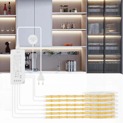 Enteenly 6x1m LED Strip Light con Controllo Touch per Pannelli Acustici, Armadietti, Cucine, Cantine, Vetrine - Sconto 34%