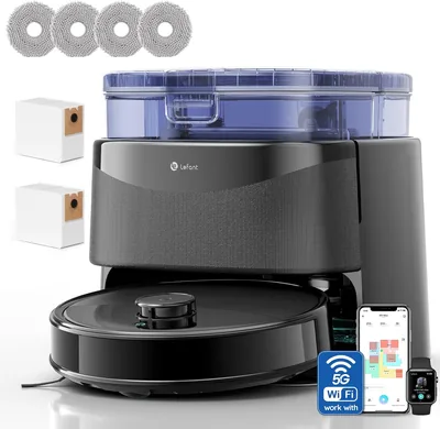 Lefant M3Ultra Aspirateur Robot Lavant, Station Auto-Nettoyante, Navigation Laser ToF 15m, Puissance d'Aspiration 23000Pa, Autonomie 220m - 71% de Réduction