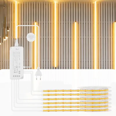 Illuminazione LED flessibile Enteenly 6x1m regolabile con controllo a sfioramento per pannelli acustici, mobili, cucine, cantine e vetrine - Best Deal