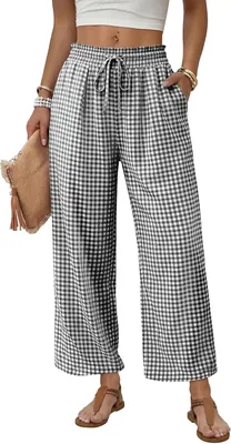 WIHOLL Wide Leg Palazzo Pants Drawstring Trousers - Best Deal