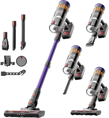 Lefant V1 Wireless Aspirapolvere 40000Pa, Spazzola Elettrica con Schermo Touch LED | Filtro Anti-Groviglio in 5 Stadi, Autonomia 42 Minuti, R