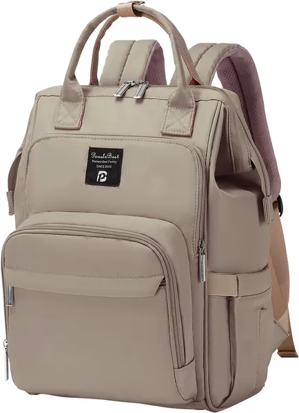 Sac de changement pour bébé Pomelo Best, grand volume, imperméable, sac à dos Macaron - Mat de changement inclus