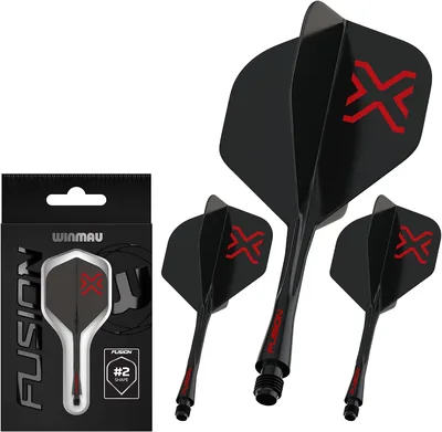 WINMAU Darter - Fusion Integrerad Flygning och Axel System - Form nr. 2 - Tillgängligt i Kartor, Medium och Medium - A