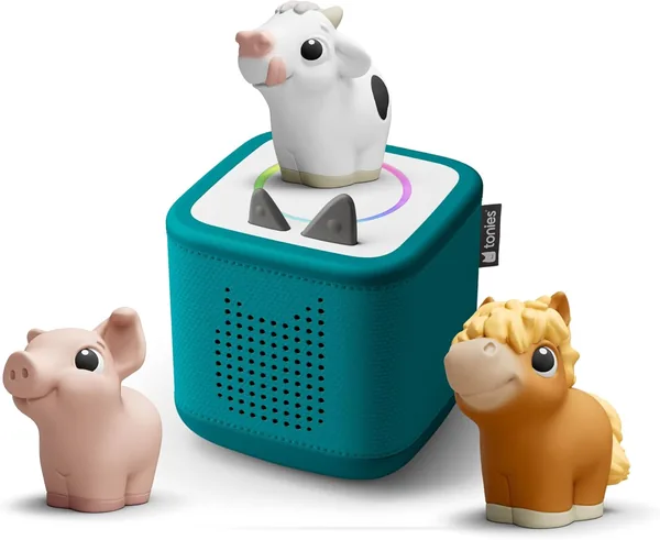 Tonies Toniebox 2 Bundle mit 'Mein erster Bauernhof'-Set, Meeresgrün, Audio-Player für Hörbücher, Lieder, Schlafenszeit und Toniepla - 30% Rabatt