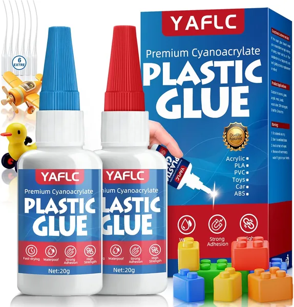 Kunststoffkleber Extra Stark Wasserfest 40g, Sekundenkleber f r Kunststoff, Hitzebest ndig & Transpa