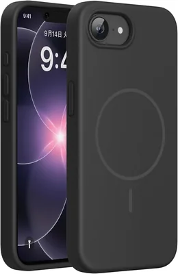 ミラクケース iPhone 16e用 マグネット互換 シリコン スムーズ 0.1インチ (3.0mm) 薄型 内蔵磁石 iPhone 16e