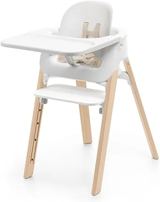 Stokke Steps Highchair White Natural - Adjustable 6-10 Years