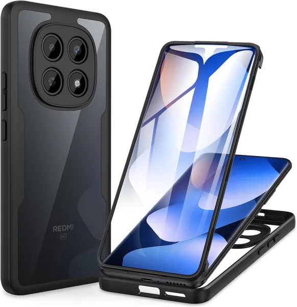Coque CENHUFO renforcée pour Xiaomi Redmi Note 15 5G / Poco M8 5G, écran protecteur inclus, 360°