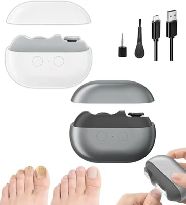 Electric Nail Clippers - Smart Clipper for Seniors, Painless Toenail Trimmer with LED Light