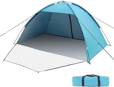 Pare-soleil de plage pour 1-3 personnes, Anti-UV, Abri de camping léger et facile à installer, idéal pour la plage, le camping ou les vacances, Best Deal