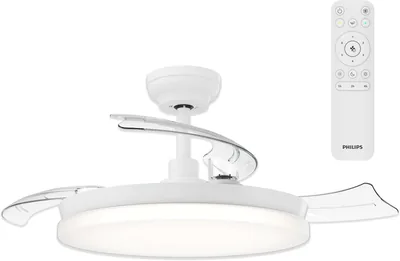 Lámpara de techo Philips Solr con aspa retráctil y LED, 3 aspas, 106 cm, 4500 lúmenes, luz blanca tres tonos (2700K/4000K/6500K)