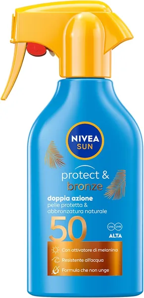 Nivea Sun Spray Protezione & Abbronzatura SPF 50, 250 ml - Risparmia il 46%