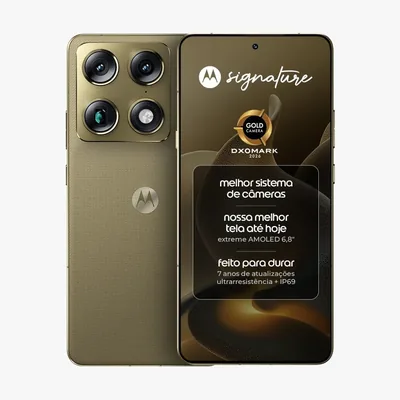 Motorola Signature 5G - 512GB, 24GB (12GB RAM + 12GB RAM Boost), Câmeras Triplas 50MP Sony Lytia e Zoom 100x, Tela 1.5K