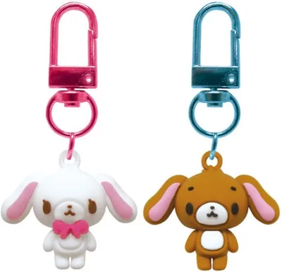 SanrioキャラクターPVCキーチェーン シュガーうさぎホワイトラビット＆ブラックラビット SAC-PK-SI H 1.0×W 0.75×D 0.63インチ 93%オフ