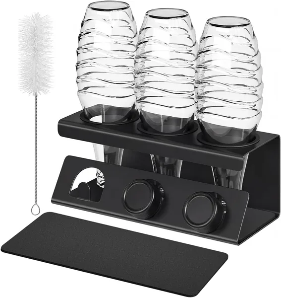 SONGMICS Bottle Holder, Drying Rack Bottles, Steel