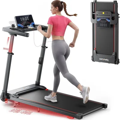 Cinta de Correr Plegable EN 6 en 1 con Manillar Ajustable, 0-5-10% Inclinación, 12 KM/H - Toputure Best Deal