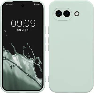 Étui kwmobile Compatible avec Google Pixel 10a - Coque TPU avec Protection de l'Appareil Photo - Menthe Fraîche