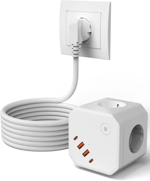 8-in-1 Power Strip Quick Charge 20W Surge Protection