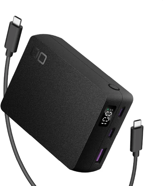 CIO Mobile Battery, Semi-Solid Battery, Large Capacity, 20,000 mAh, Compact, Lightweight, Type C, 67 W, Fast Charging, 3 Ports