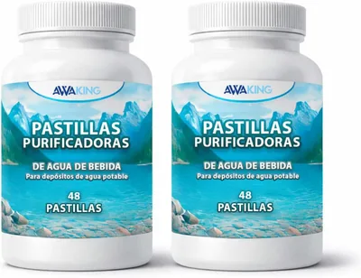 Tabletas de Tratamiento Acuático AWAKING - 2x48 | Hasta 19.200 L | 200L por Tableta | Ideal para Tanques