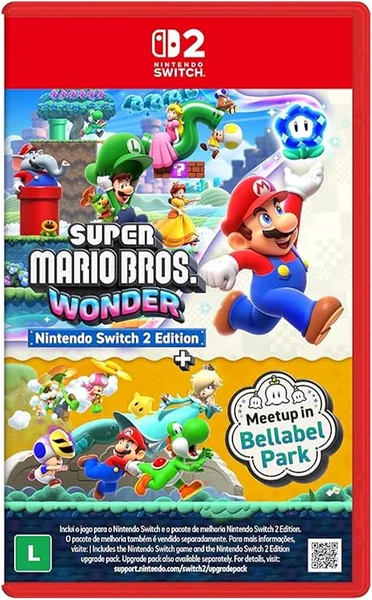Nintendo, Jogo, Super Mario Bros. Wonder + Vamos ao Parque Belabel, Nintendo Switch 2