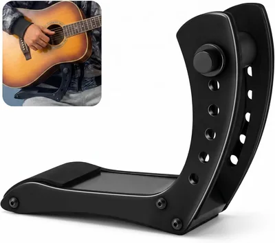 Chumia - Soporte ergonómico para guitarra eléctrica, patas de plástico con ancho ajustable (1.3 a 2.2 pulgadas), reposapiés c