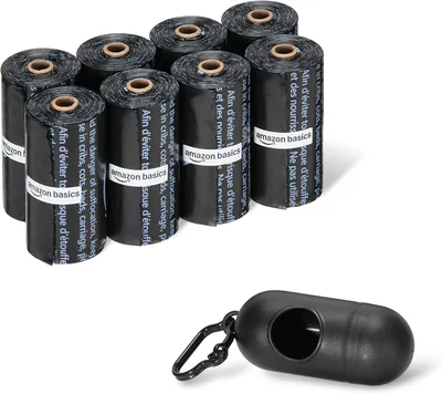 Basics Dog Poop Bags 120 Count Leakproof Black Best Deal