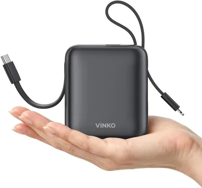 بطارية شاحن محمول VINKO بقوة 22.5W و10000mAh، مع منفذ USB-C سريع الشحن PD، شاحن هاتف بثلاثة مخارج