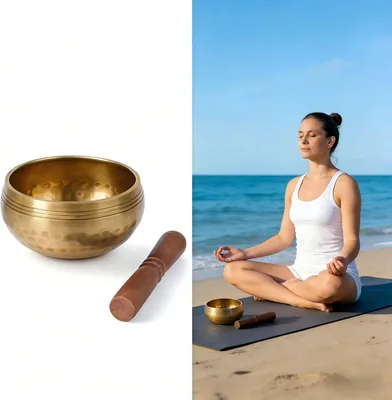Juego de cuencos tibetanos - tazón de meditación de 3 pulgadas para curación sonora, yoga, equilibrio de chakras y atención plena