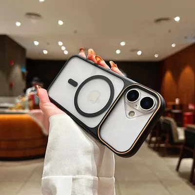 LuxuryKase Frosted Clear Mag-Safe Case के लिए iPhone 17 | 71% ऑफ़ | मैट पारदर्शी पीछा | सॉफ्ट TPU बंपर + हार्ड PC पीछा | उठाया कैमरा