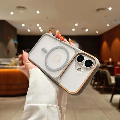 LuxuryKase Frosted Clear Mag-Safe Case के लिए आईफ़ोन 17 | मैट पारदर्शी पीछा | सॉफ़्ट TPU बंपर + हार्ड PC पीछा | उठाया गया कैमरा - 71% ऑफ़