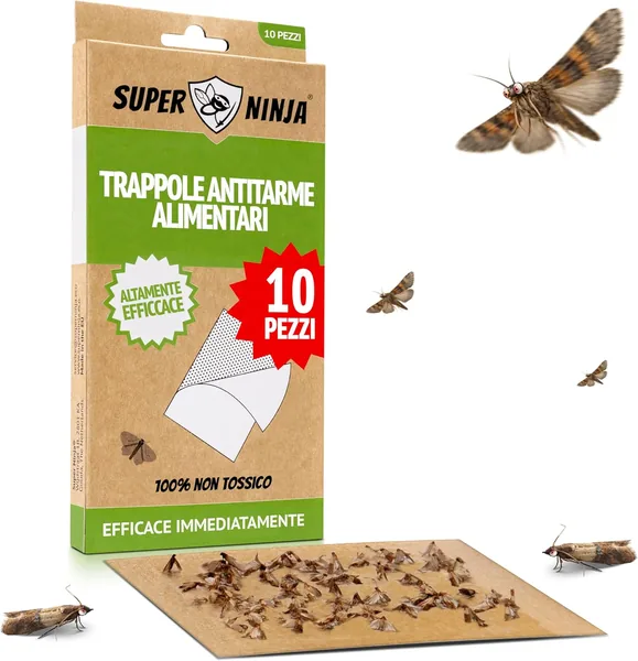 Super Ninja Trappole Antitarme Alimentari Confezione da 10