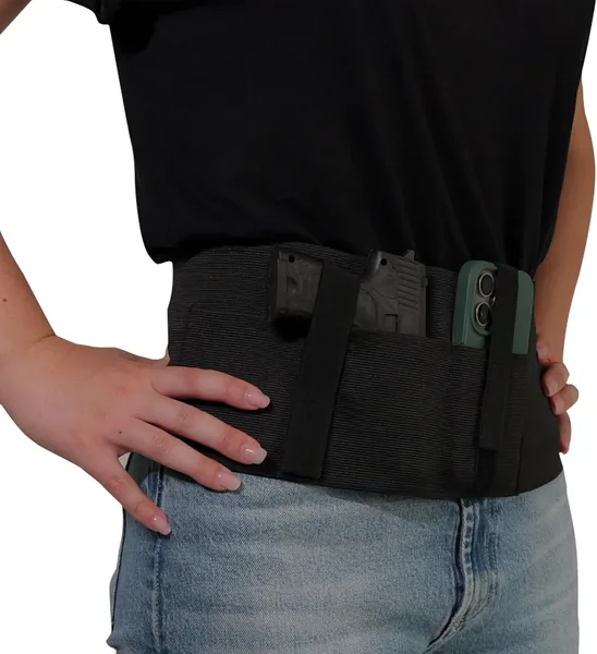 Docksnet Universal Elastic Hidden Pistol Holster - Tactical Anti-theft Belt Multipurpose for Phone, Wallet and Keys