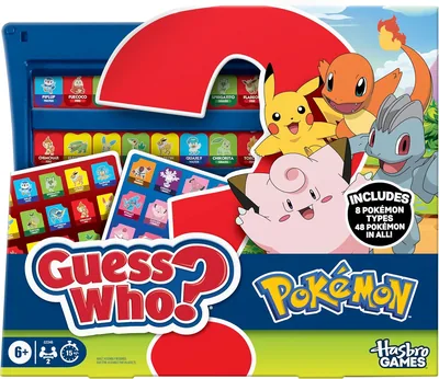 Hasbro Gaming Adivina Quién? Edición Pokémon | 48 Pokémon | Juegos Familiares | 2 Jugadores