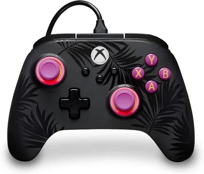 تحكم PowerA Advantage Plus سلكي لجهاز Xbox Series X|S - أوراق القمر، مرخص رسمياً، قابض ارتفاع قابل للتعديل