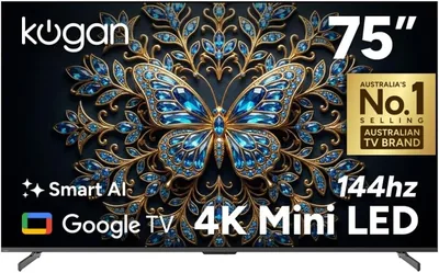 Kogan 75" Mini-LED QLED 4K 144Hz Smart AI Google TV - MQ9Z - KAQL75MQ9ZTA Best Deal