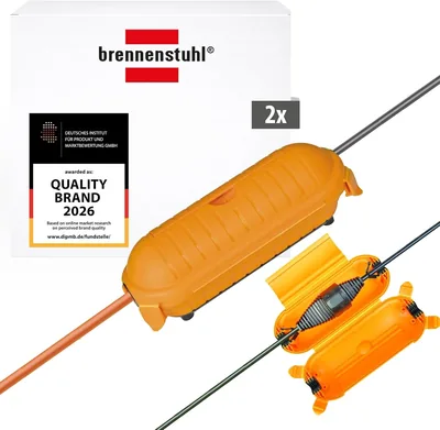 Brennenstuhl Zestaw 2 sztuk Safe-Box/puszka ochronna na kable przedłużające (kapsuła ochronna na kable, do zastosowań wewnętrznych) - 24% Off