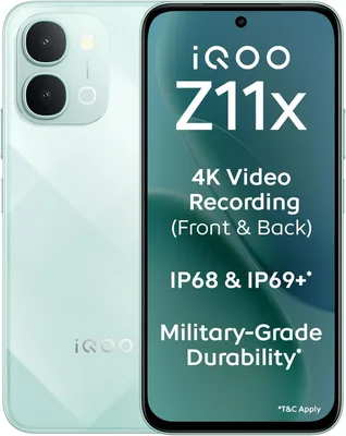 iQOO Z11x 5G (प्रिस्मेटिक ग्रीन, 8GB RAM, 128GB स्टोरेज) | डाइमेंटी 7400-टरबो प्रोसेसर | 7200mAh बैटरी | 4K वीडियो रिकॉर्ड, 19% ऑफ