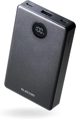エレコム EC-C61MN 半固形バッテリー モバイルバッテリー 10,000mAh PD35W Type-C USB-A 耐炎設計 長寿命