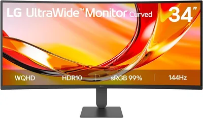 Écran LG UltraLarge 34U640B-B.AEU | Série U6 (2026) | 34'' (86 cm) | Moniteur VA ultra large 21:9 | 144Hz | 5ms (GtG) | Résolution UWQHD