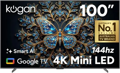 Kogan 100" Mini-LED QLED 4K 144Hz Smart AI Google TV - MQ9Z - KAQL100MQ9ZTA Best Deal