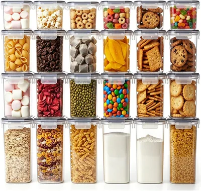 Comsaf 24 Pack Food Storage Containers Airtight Lids