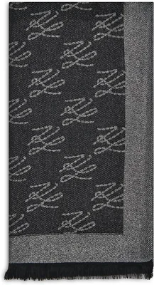 KARL LAGERFELD Women's Signature Logo Evening Wrap Scarf