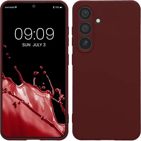 Kwmobile Compatibel voor Samsung Galaxy S24 Hoes - Smartphonehoes - TPU in Burgunder-Paars