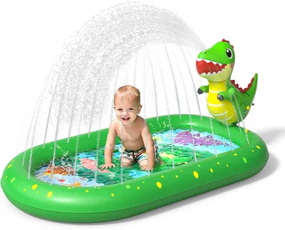 AZDYJL Dinosaur Splash Pad - Best Deal