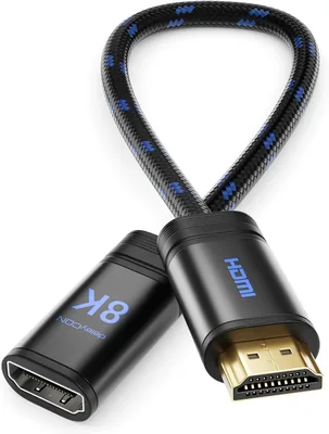 DeleyCON 0,25m HDMI 2.1 Przedłużacz do TV - Kabel Krótki 8K Dolby Atmos