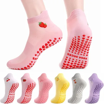 Kodinsivous Women's Pilates Socks Cotton Stopper Non-Slip Yoga Trampo Socks 36-41 Best Deal