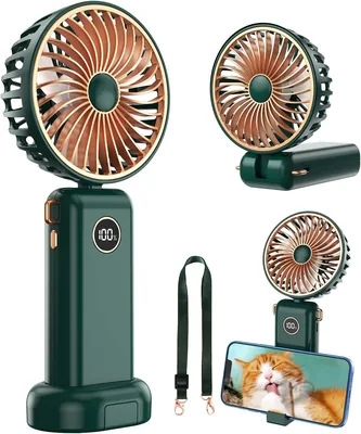 BSRANE Handheld Fan 50% Off - 4-in-1 Mini USB Ventilator mit Telefonhalter